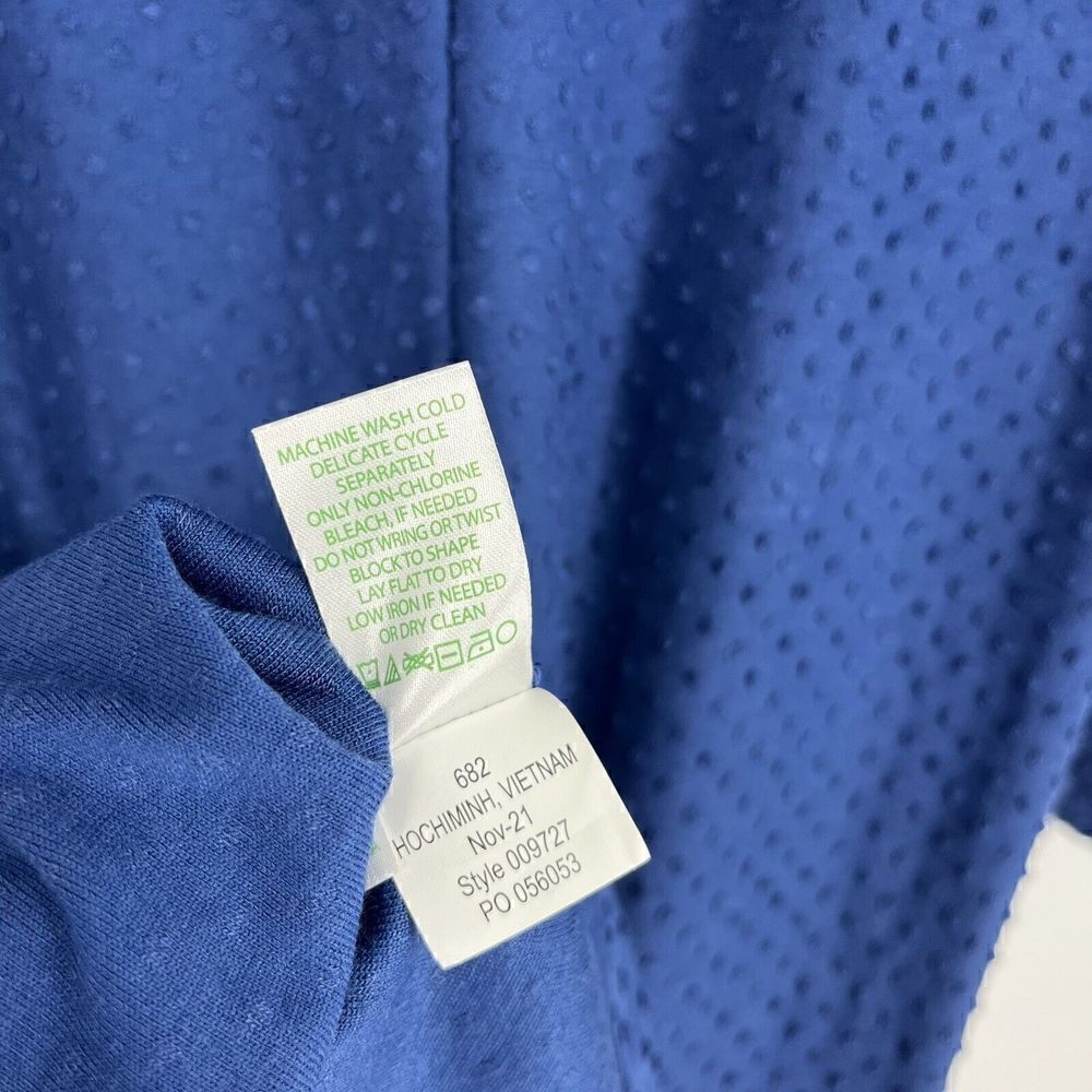 Lilly Pulitzer Dress Size Large Womens Blue Pheby Oyster Bay Cozy Knit Swiss Dot - Picture 8 of 8